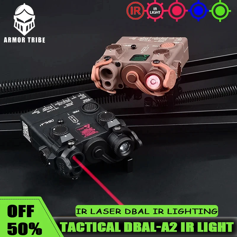 

Wadsn Tactical DBAL-A2 IR Laser DBAL IR Lighting Strobe Red Green For Night Vision Airsoft AR15 Rifle Hunting Scout Weapon Light