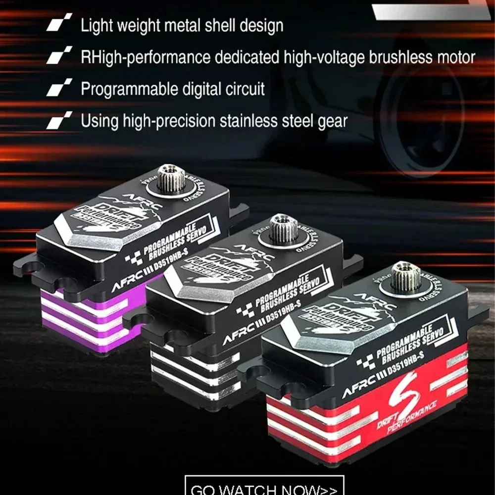 

D3519HB-S Low Profile Programmable HV Brushless Servo for Etc Drift RC Car DIY Assembly Upgrading