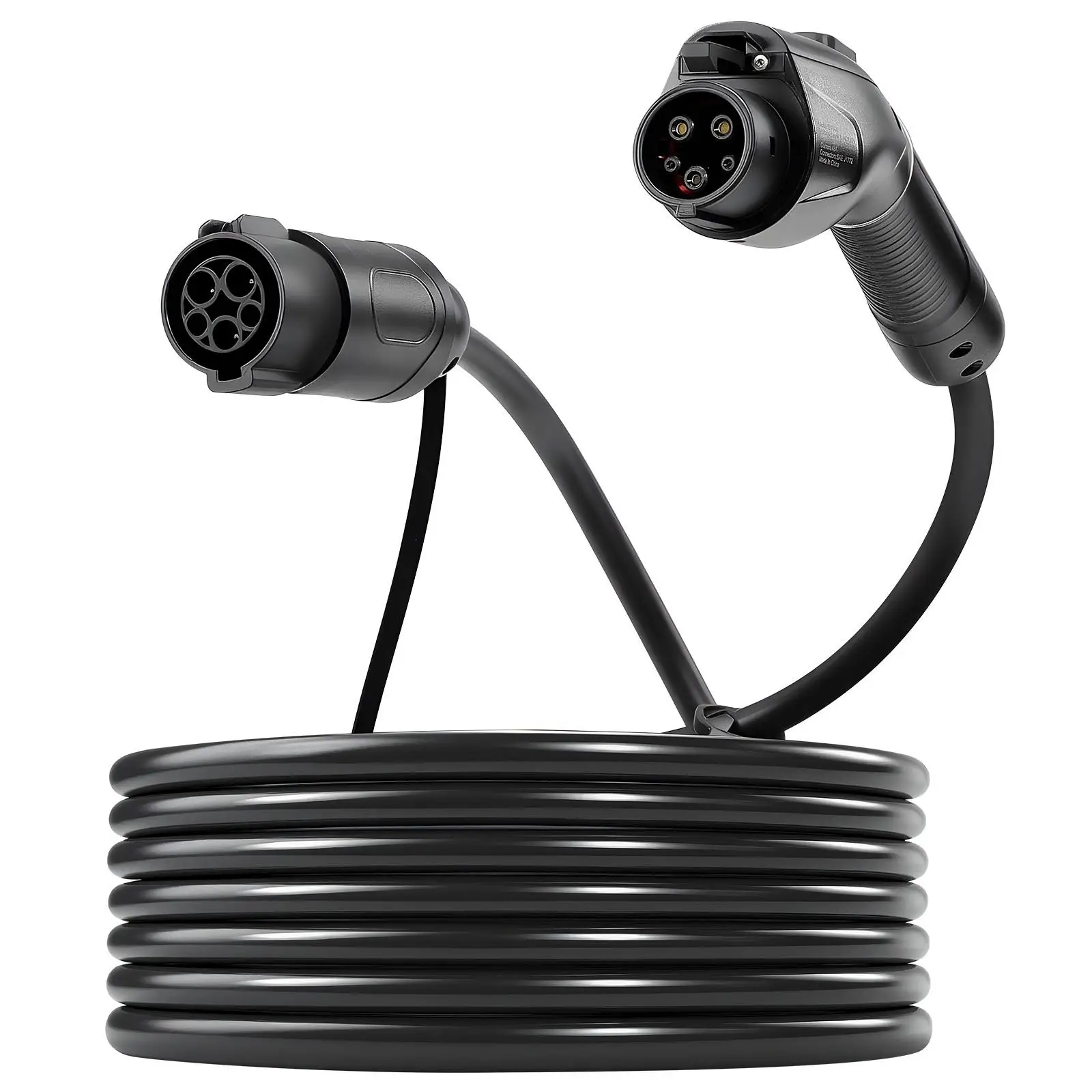 EV Charger Extension Cable, 40Amp 40 ft J1772 Extension for Cord Compatible with 120V-240V SAE J1772 Electric Vehicle Chargers, Level 1/Level 2 IP66 Heavy Duty Car Charging Cable with Carrying Bag