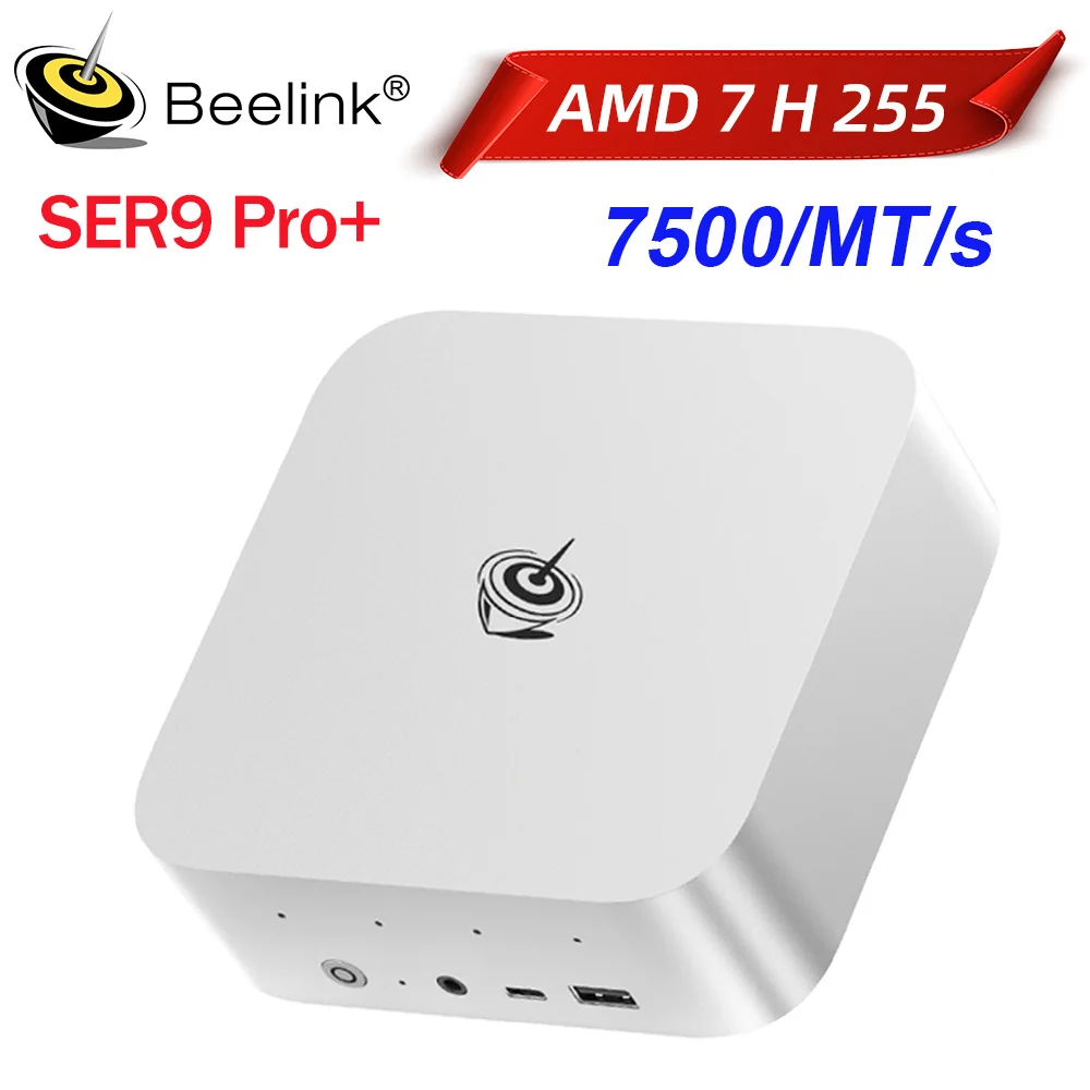 Мини-ПК Beelink SER9 Pro 255 7500MT/s, SER9 MAX 5600MT/s, AMD Ryzen 7 H255, 32 ГБ LPDDR5X, 1 ТБ SSD, Wi-Fi 6 для домашнего настольного компьютера