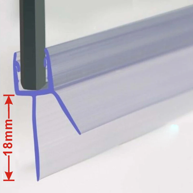 Dichtungsstreifen für Badezimmer-Duschtüren, 4–6 mm, Gummi-Glastür-Dichtungsstreifen, tragbar, bis zu 30 mm, Fensterglas-Zubehör, Haushalt – Detail 6