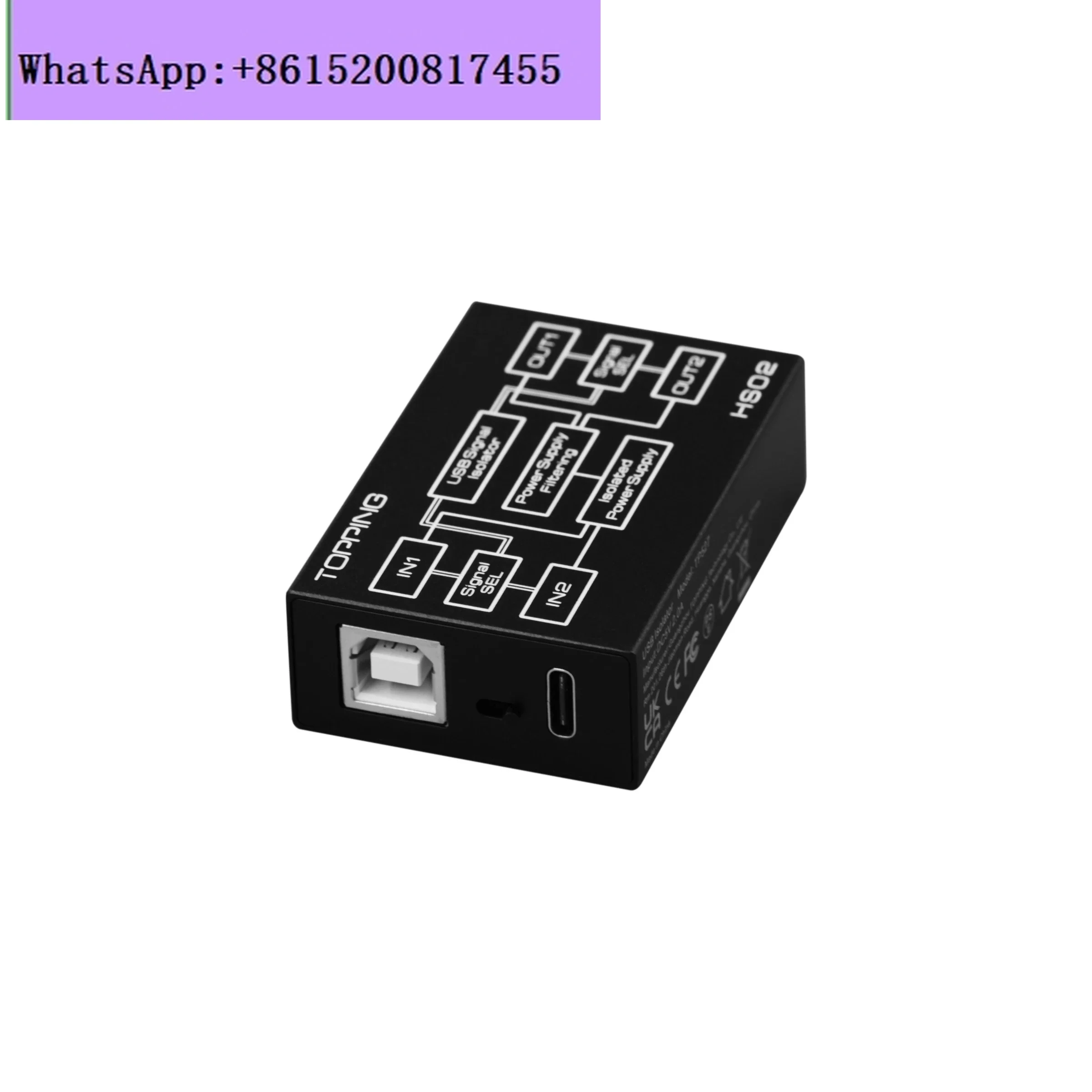 New TOPPING HS02 High Performance USB 2.0 Isolator Low Latency Eliminates Ground Loop Noise