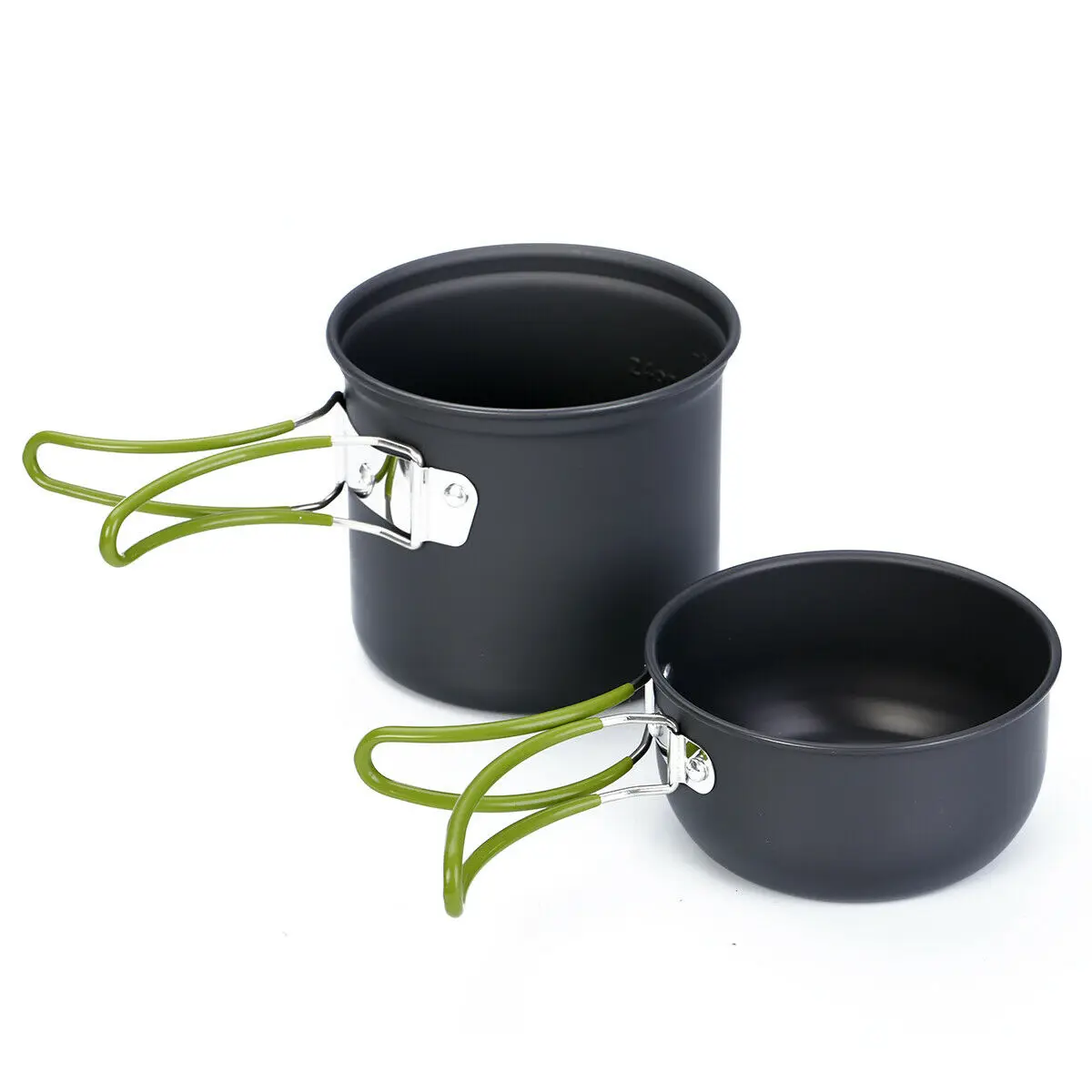 

2 Pcs Pan Camping Pot Cooking Utensils Cookware Portable Handle Water Bottle Accessories Individual