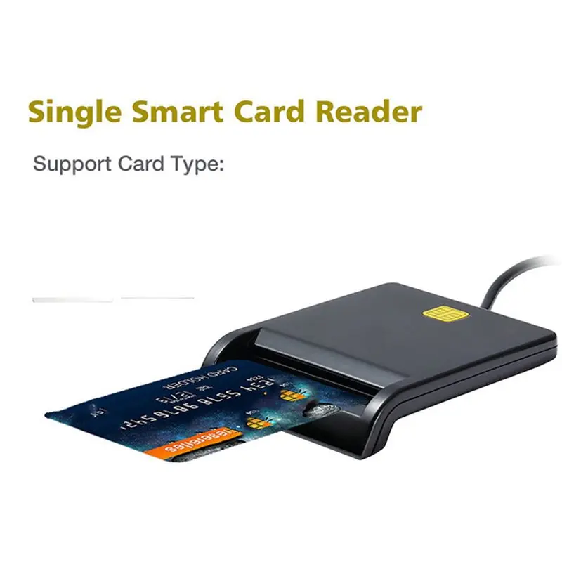 QWE-10X USB Smart Card Reader For Bank Card IC/ID EMV Card Reader For Windows 7 8 10 For Linux OS USB-CCID ISO 7816