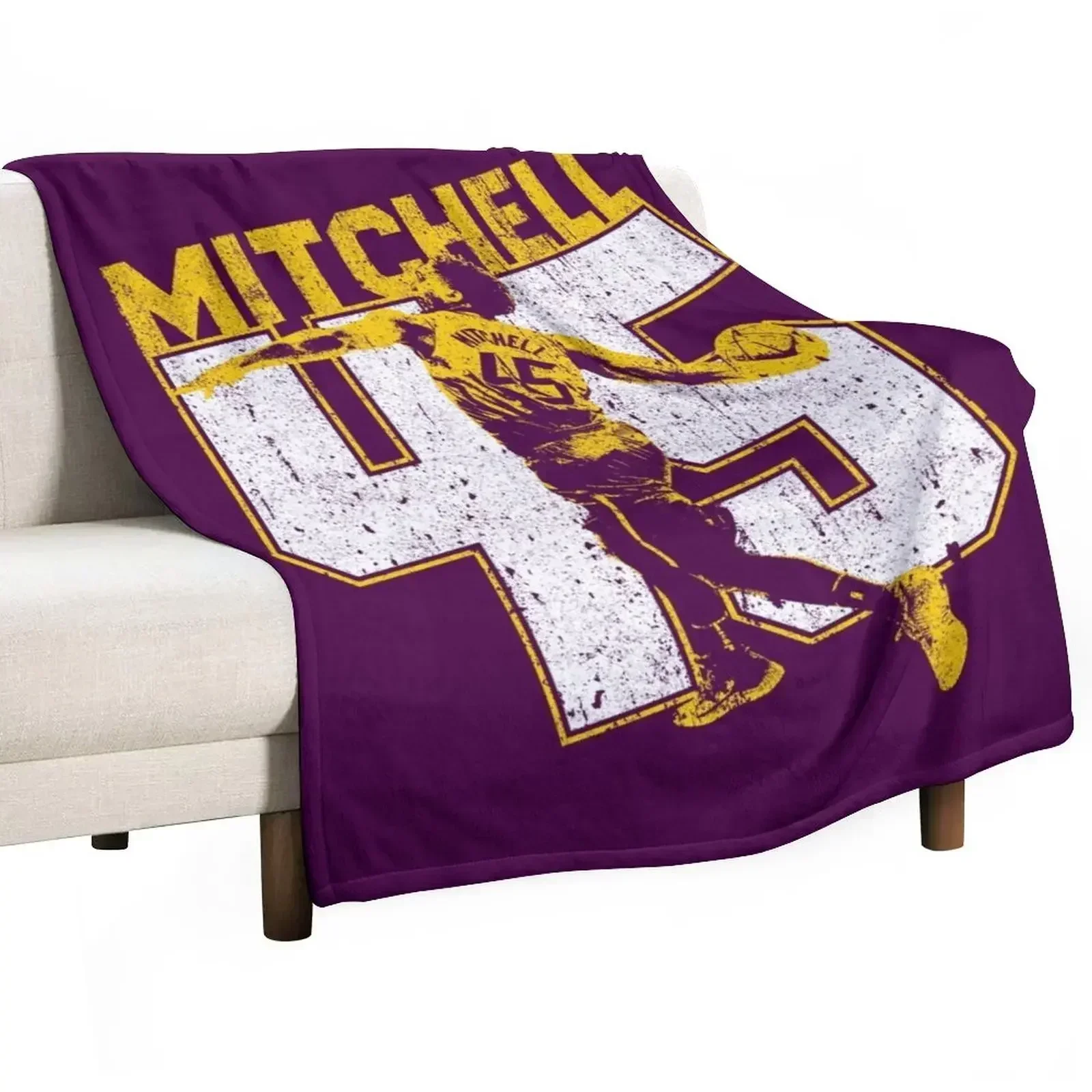 Donovan Mitchell Throw Blanket Flannel Picnic Blankets