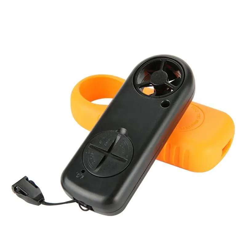 AT51-Industrial Agriculture Digital Anemometer Backlight Display Five Types Of Wind Speed Units Yellow&Black 1 Piece