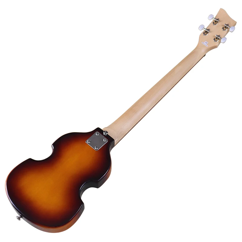 High Grade 4 String Electric Bass Guitar Violin Body Solid Basswood Body 39 Inch Bass Guitar Sunburst Color