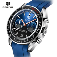 BENYAR 2023 Mens Watches Top Luxury Moon Watch For Men Quartz Chronograph Waterproof Military Sports Luminous Clock Reloj Hombre