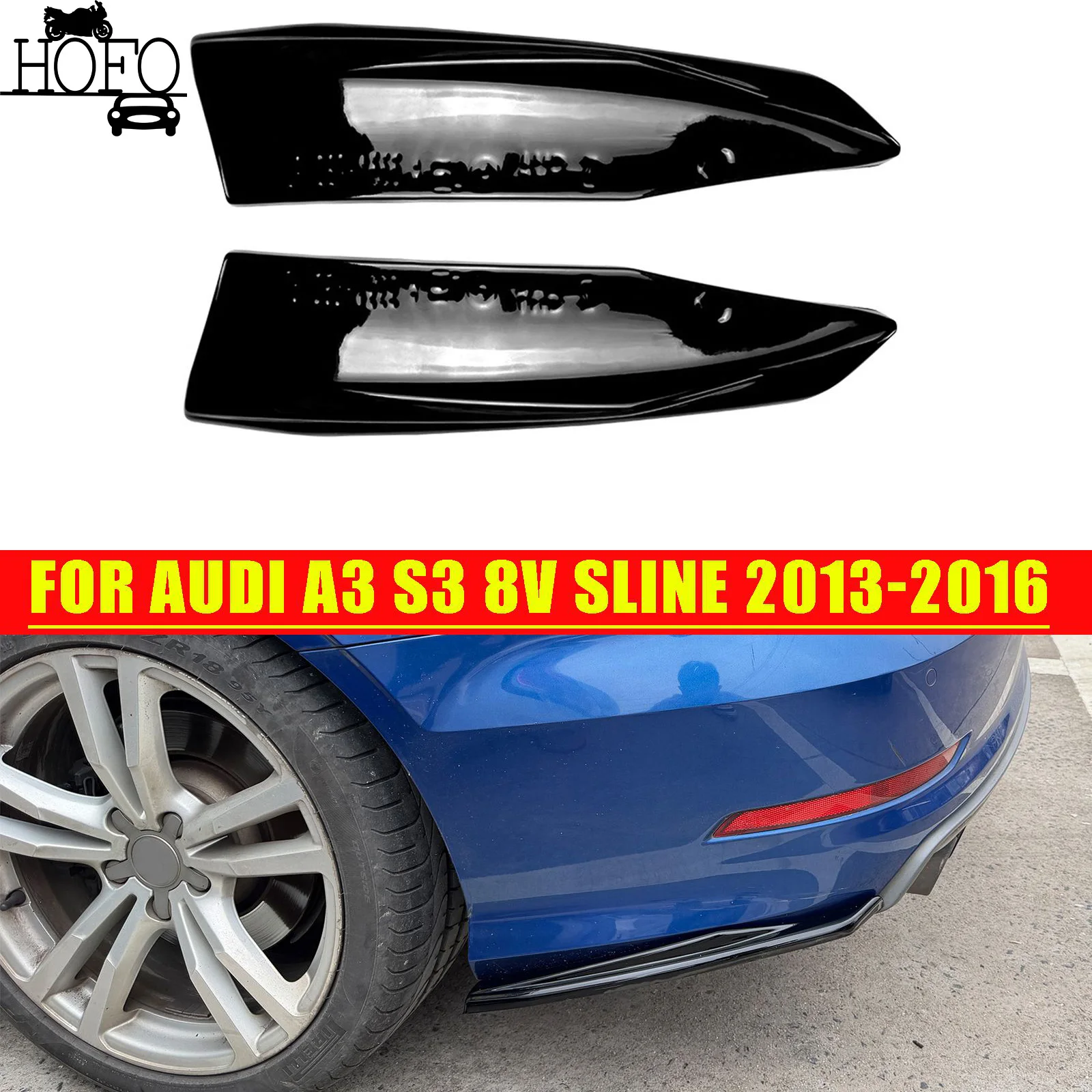 

Rear Bumper Side Spoiler Air Vent Cover For Audi A3 S3 8V Sline 2013-2016