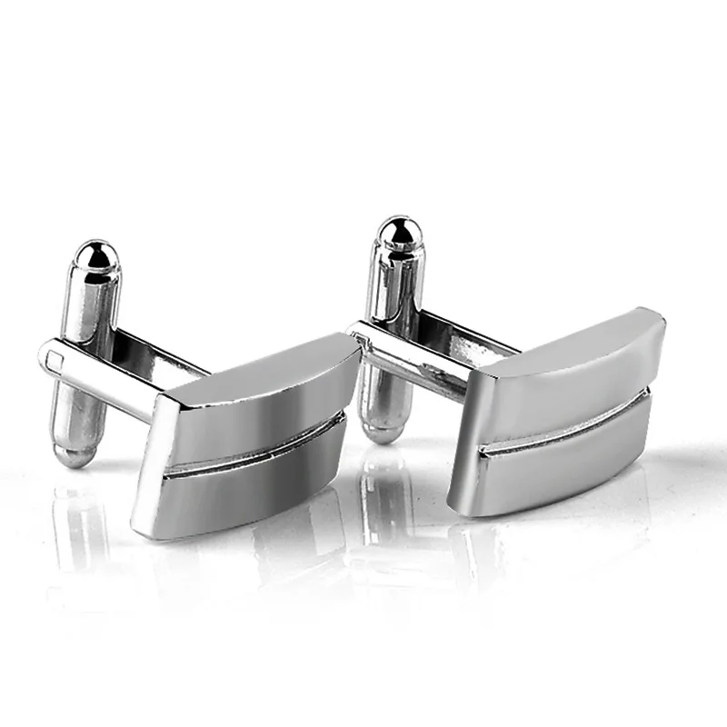 1Pair French Oblong Cufflinks Fashion Men\'s Business Banquet Suit Shirt Cuffs Buttons Luxury Party Wedding Cuff Links Gifts 2024