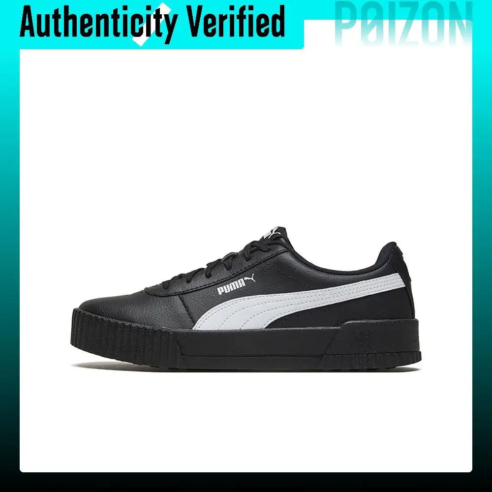 PUMA Carina Pfs Split Cow Leather, Artificial Leather Casual Abrasion Resistant Lightweight Low top Skateboard Shoes 371212-01