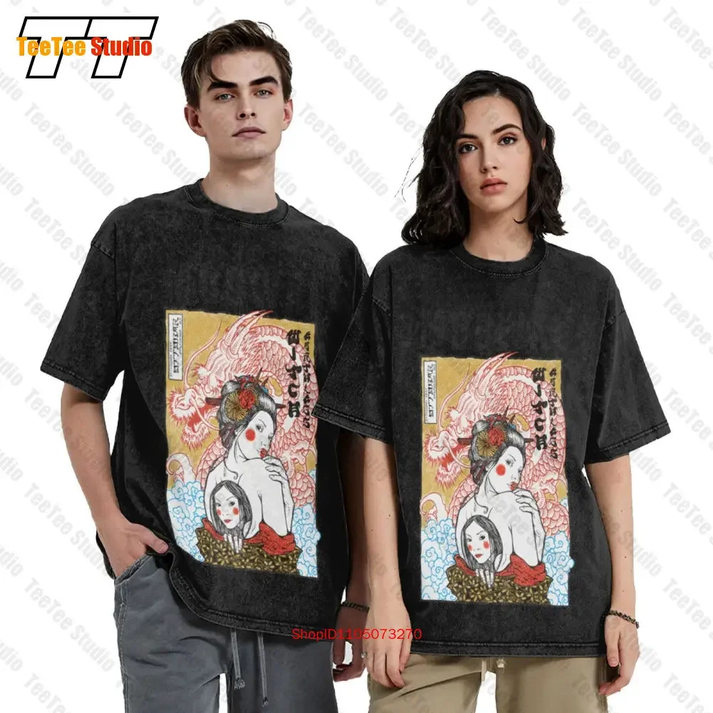 Mogwai Rock Band Geisha Dragon Japanese Tattoo Vintage Oversized T-Shirt 9GFX