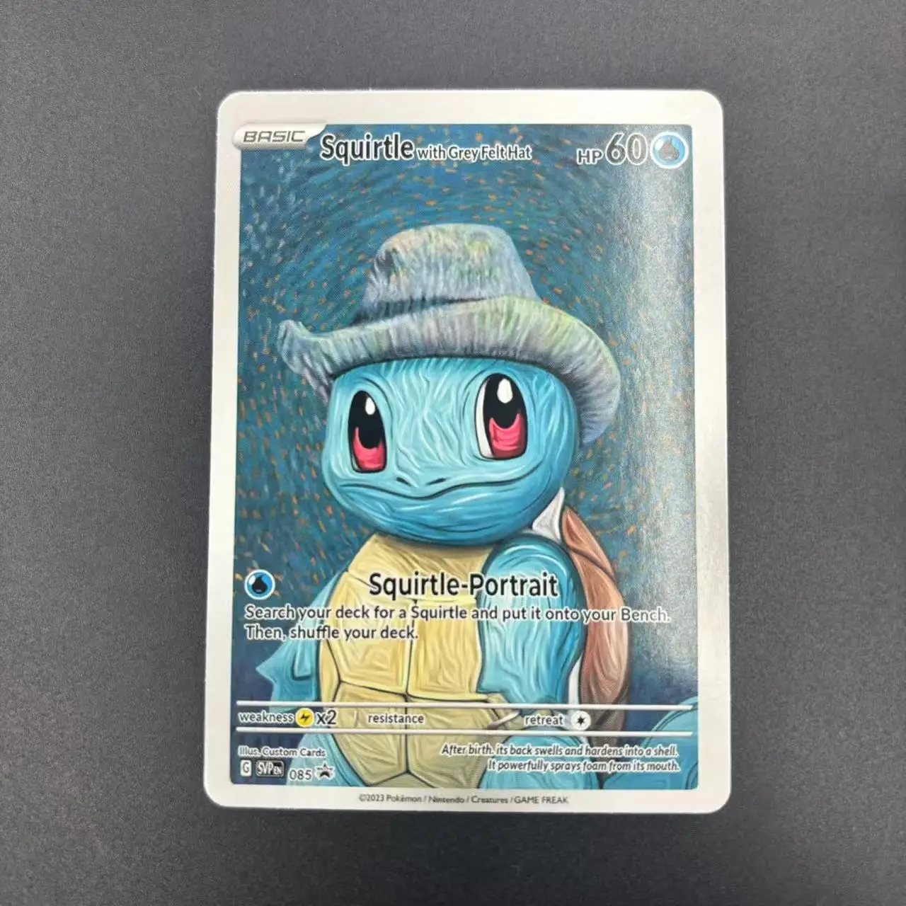 لتقوم بها بنفسك PTCG جمع بطاقات 2023 SVP EN VAN GOGH PIKACHU/رمادي قبعة لباد ذاتية الصنع بطاقة واحدة لعبة كلاسيكية أنيمي بطاقات هدية لعبة #6