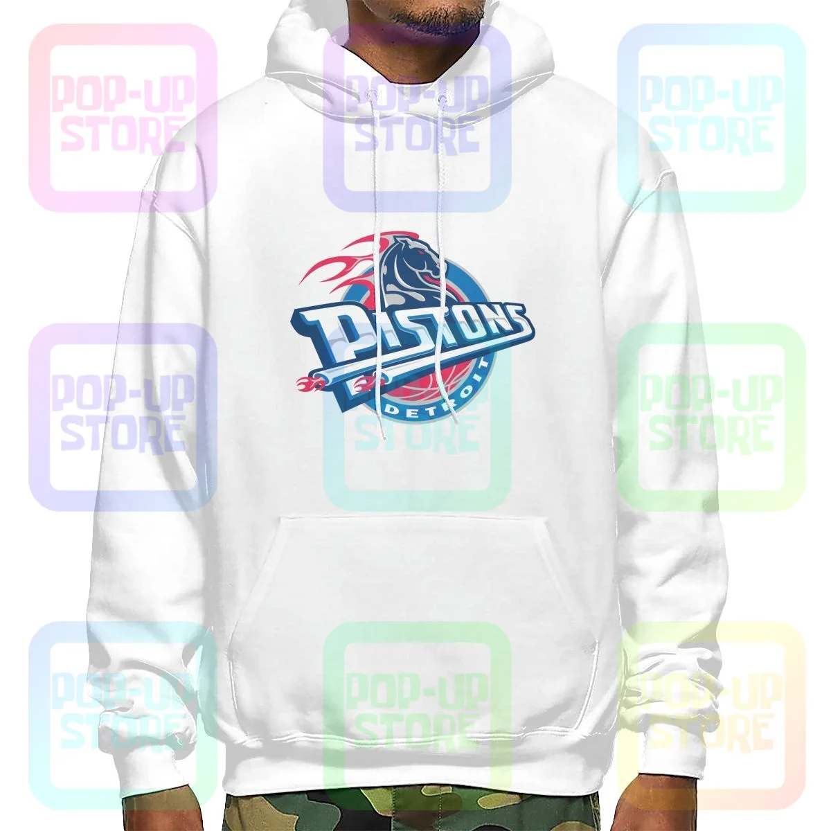 Pistons Detroit Essential Hoodie Sweatshirts Hoodies Gift Print Splicing Best Seller