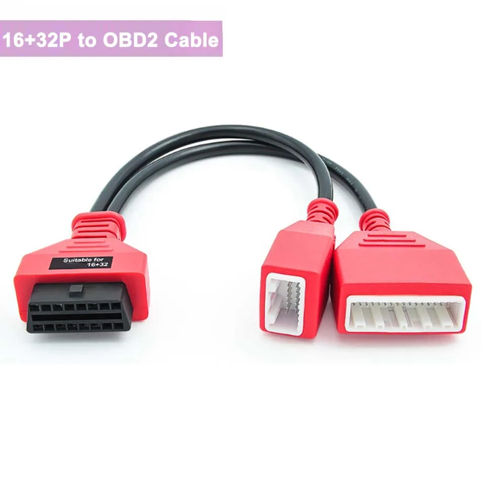 32pin 16Pin To OBD2 16 Pin Extension Cable for Nissan Key Programmer 16+32 Secure Gateway Adaptor MS908 Car Scanner Connector