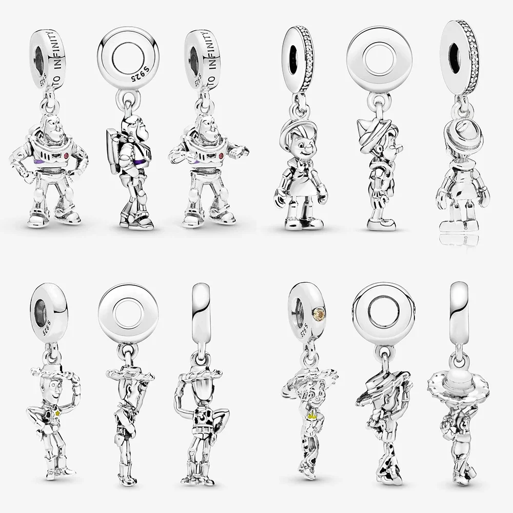 Fit Original Charms Bracelets Pixar Collection Monster's Inc Wall-E & Eve Pendant Jewelry