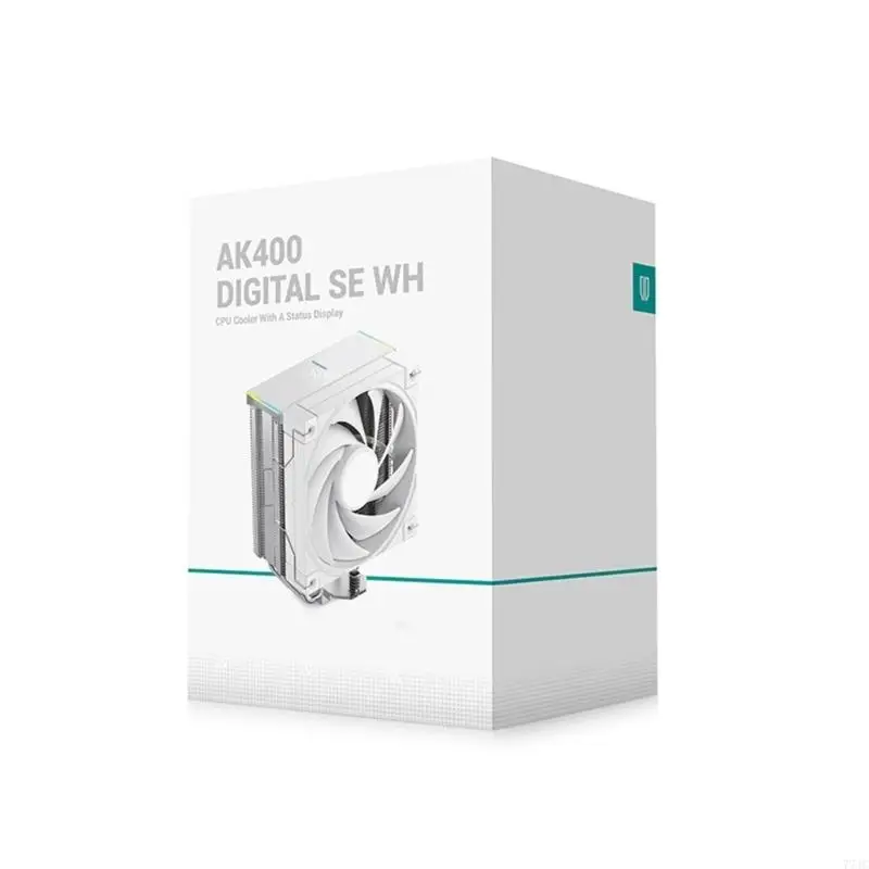 White CPU Coolers With Digital Display And Fan For Computers 77JC