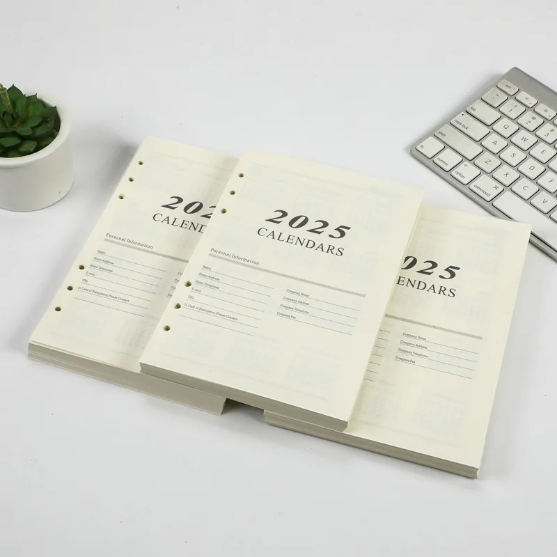 2025 Notebook Refills Daily Weekly Monthly Planner Journal Schedule Agenda Organizer Efficiency Notepad Korean Stationery Office