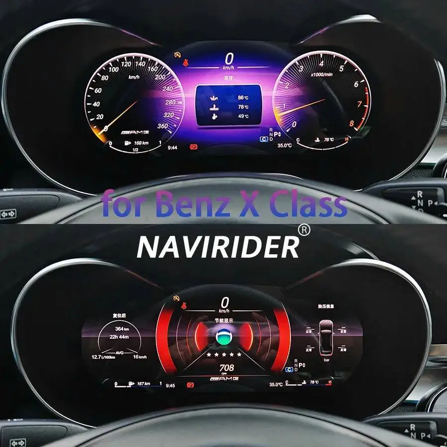 12.3inch Dashboard For Mercedes Benz X Class 2015-2018 X200 X220D X250D X350D Carplay LCD Speedometer Instrument Cluster Screen