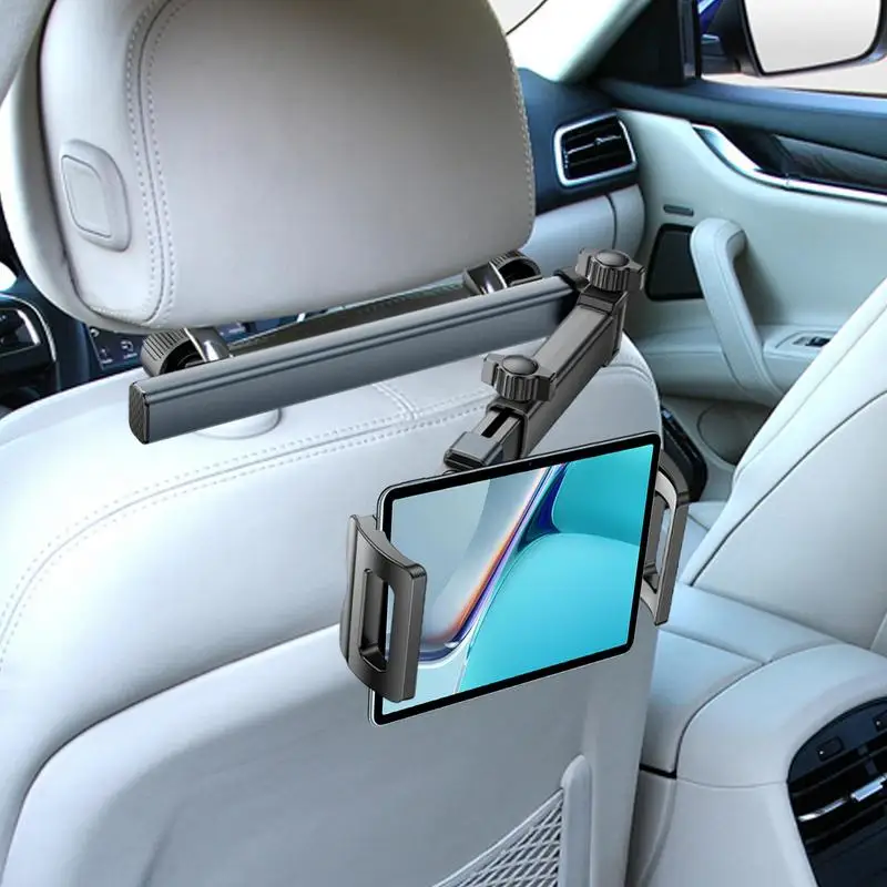 

Back Seat Phone Holder Aluminum Alloy 360 Degree Rotatable Headrest Phone Mount Backseat Cellphone Bracket Multifunctional
