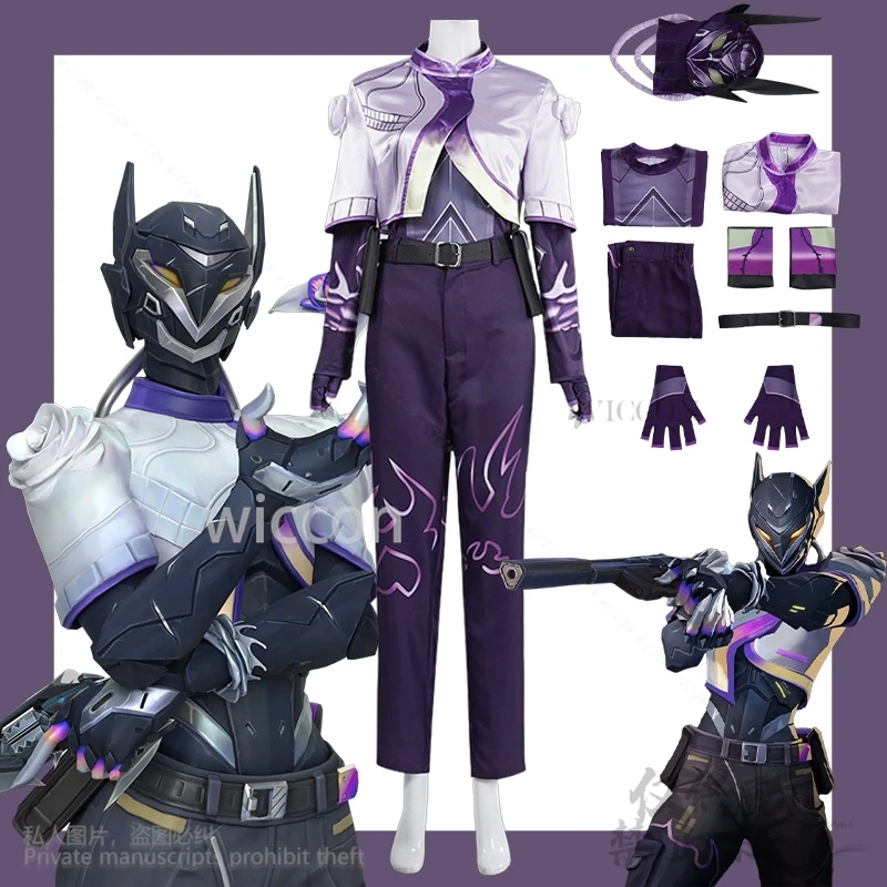 

Аниме Vyse Косплей Игра Valorant Костюм Маска Головные Уборы Комбинезон Перчатки Полный Комплект Одежды Хэллоуин Костюм Для Девочек Cos Индивидуальные