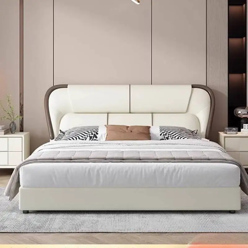 

High Sleeper European Double Bed White Wooden Adults Bedroom Loft Double Bed Full Size Modern Modern Schlafzimmer Bett Furniture