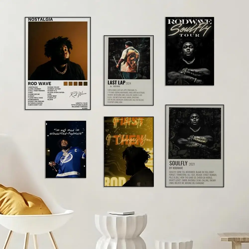 Music R-Rod Wave Poster Painting Wall Art Home Decoration Print for Living Room Decor Game Room Hot