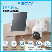V380 4MP HD 4G SIM Solar Powered Dual lens Outdoor Security Camera IP66 Waterproof  PIR motion Two way audio 10X zoom 8000mAh