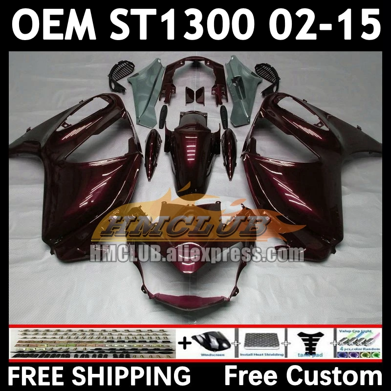 STX1300 For HONDA Pan European ST1300 88No.90 ST-1300 ST 1300 02 03 wine red 04 05 06 07 08 09 2010 2011 2012 2015 Fairings