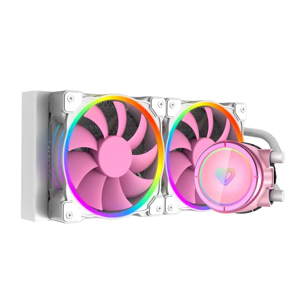 ID-COOLING PINKFLOW 240 DIAMOND-Dream CPU Water Cooler 5V AIO Cooler 240mm CPU Liquid Cooler ARGB Fan, Intel 115X/2066, TR4/AM4