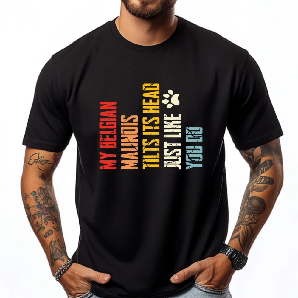 Belgian Shepherd Dog Lover Funny Dog Owner Belgian Malinois Funny Shirts Shirts Large Size Gothic Style Valentine's Day Gift