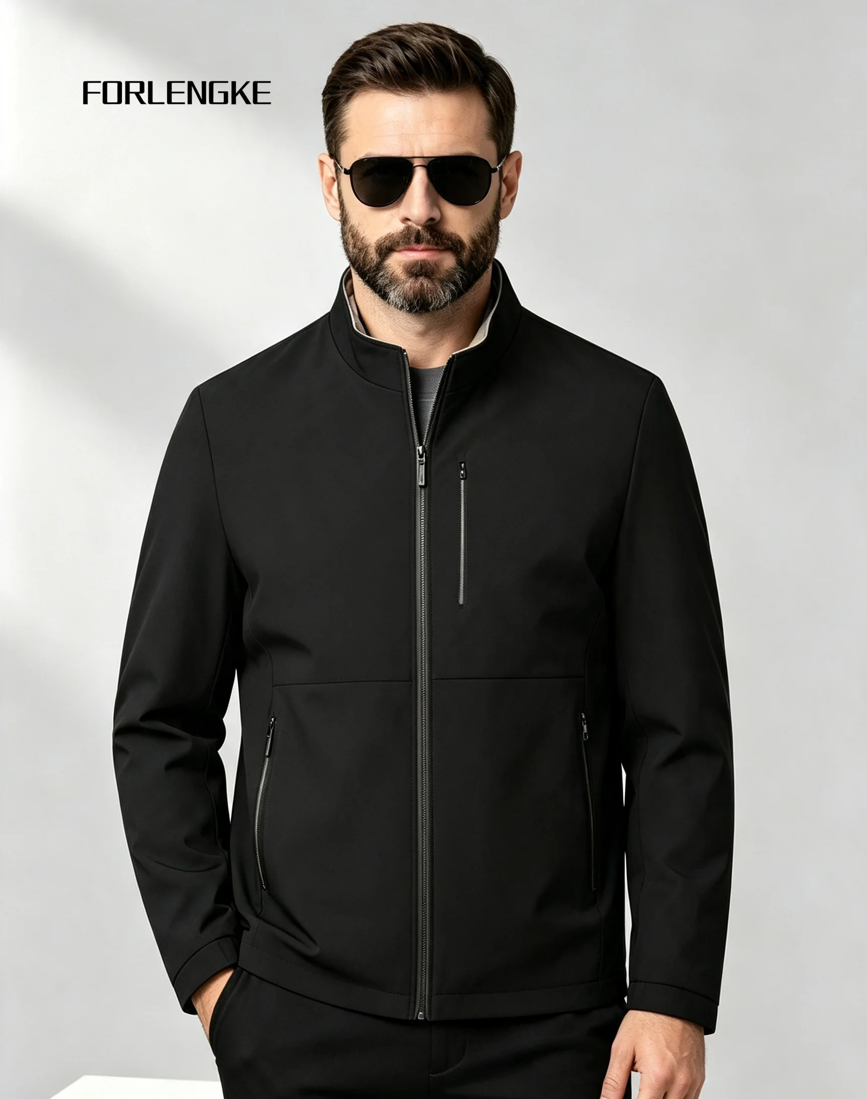 FORLENGKE Herren Stehkragenjac – Windbreaker Men Zip Bewertung und Preis