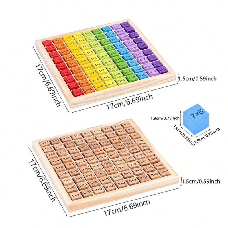 Montessori Educational Math Toys for Kids Children Baby Toys Multiplication Table Math Arithmetic Teaching Aids Christmas Gifts