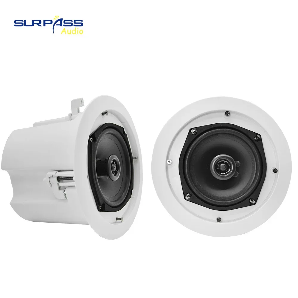 Alto-falante de teto coaxial à prova de umidade, 20w 70v 100v 8ohm, woofer estéreo de alta fidelidade, som de áudio, alto-falante de teto para home theater interno