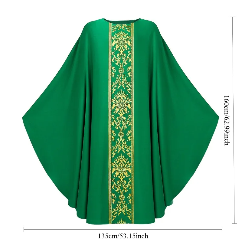 الزي القوطي الشاي Sublet كوس العربية بلون جولة الرقبة تأثيري الكاهن رداء ديني