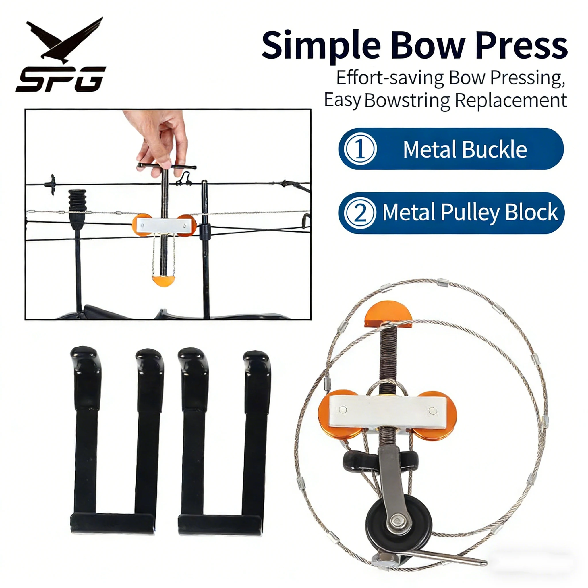

SPG Compound Bow Press Archery Limb Brackets Installation Target Hunting Adjustable Handheld Bowstring Replacement Tools
