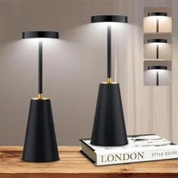 LED Rechargeable Desk Table Lamps Touch Dimming Night Light for Bar Hotel Living Room Beside Table Lamp Decor Light with 3 Color