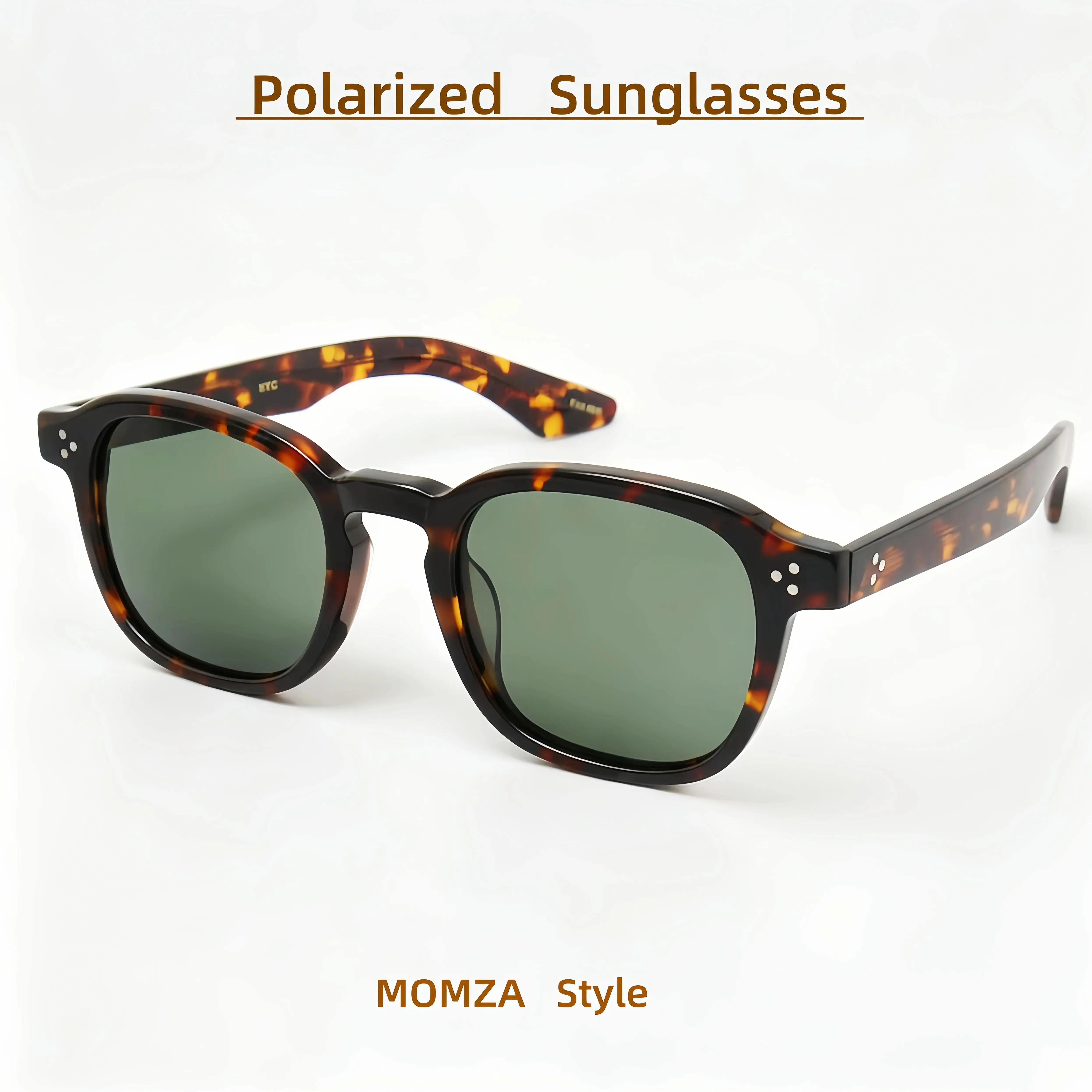 Gafas de Sol Polarizadas de Acetato de Lujo Estilo MOMZA, Retro Clásicas, Inspiradas en Moscot, de Diseño, para Conducir al Aire Libre, para Hombre y Mujer