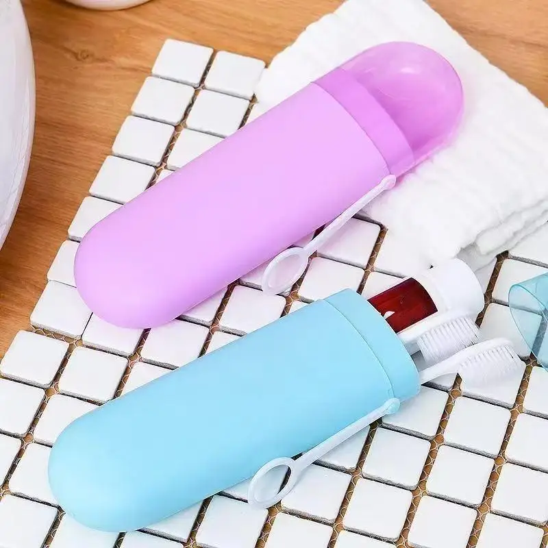 1Pcs Portable Hiking Camping Toothbrush Storage Box Travel Toothbrush Toothpaste Cover Holder Wash Cup Cosmetic Capsule Case