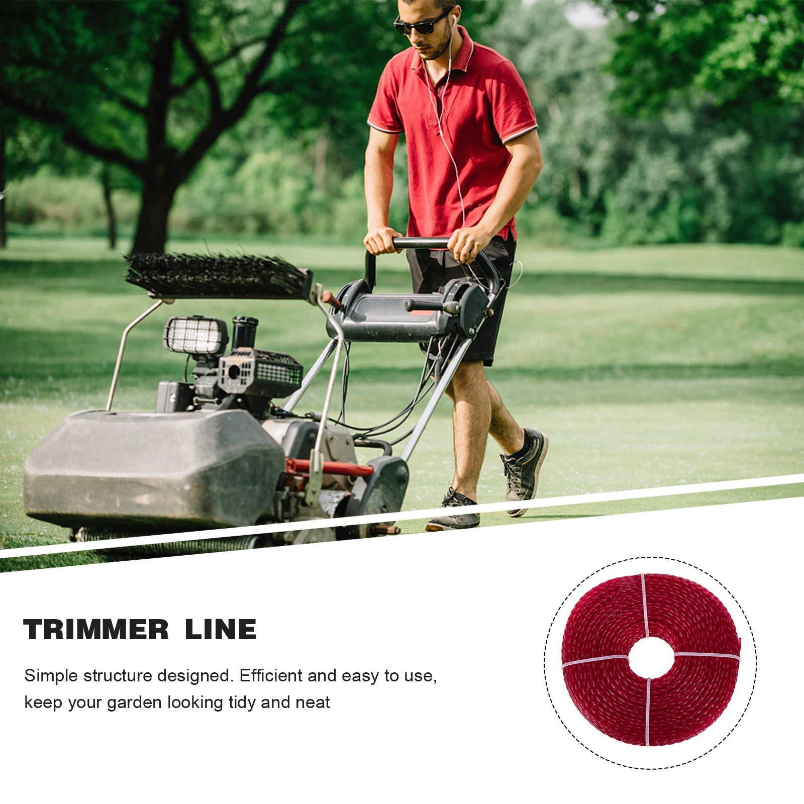 

30M Durable Mower Line Grass Trimmer Rope Brush Cutter Accessory Lawn Garden Tool String Trimmer Line Mower Supplies