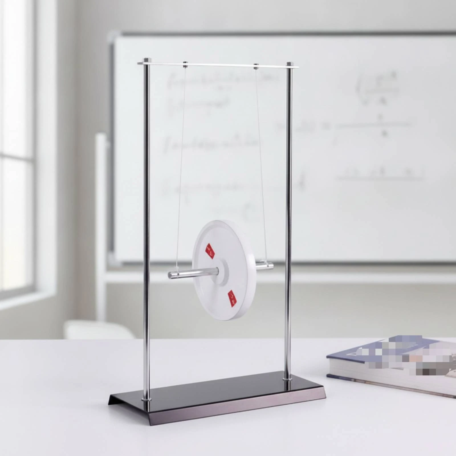 Maxwell Wheel Pendulum Educational Maxwell Wheel Physics Demonstration Instrument Metal Rolling Pendulum Stable for Teachers