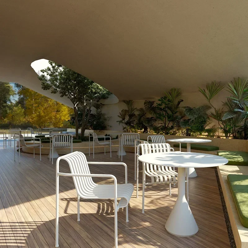 Nordic Outdoor Rest Table and Chair Combination Milk Tea Shop Bar Hotel Outdoor Leisure Outdoor