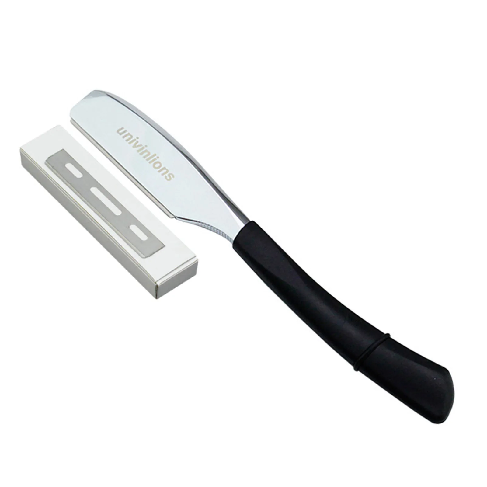 1 Razor+10 Blades Silver Gold Razor Shaving Razor Barber Tool Hair Razor Blades Shaving Knife Beard Face Underarm Body Anti Slip
