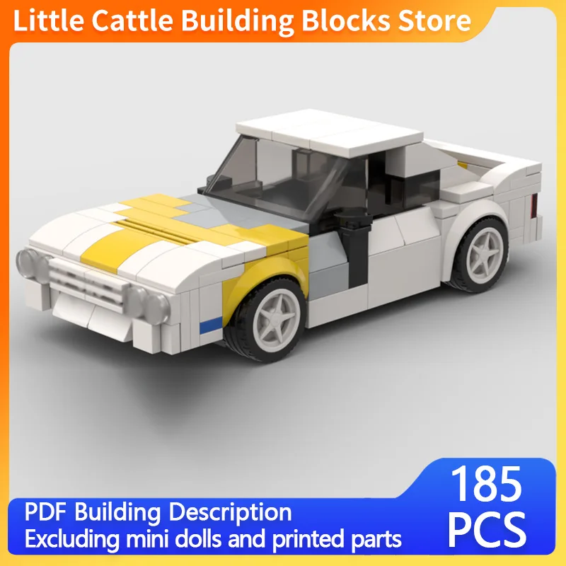 City Car Model MOC Building Bricks 400 High-Performance Rally Car Modular Technology Children Holiday Gifts Assemble Toys Suit