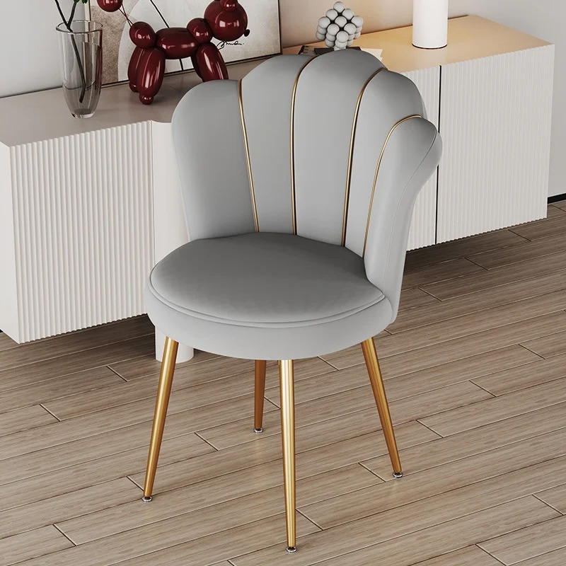 Nordic Dressing Chair Design Home Chairs With Backrest Bedroom Makeup Stool Creative Armchair Dining Chairs Furniture - view 5