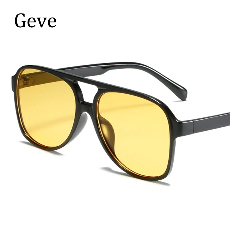 Popular Pilot Yellow Sunglasses Women 2026 Retro Oversized  Driving Sun Glasses Female Vintage Eyewear Gradient Shades for Women