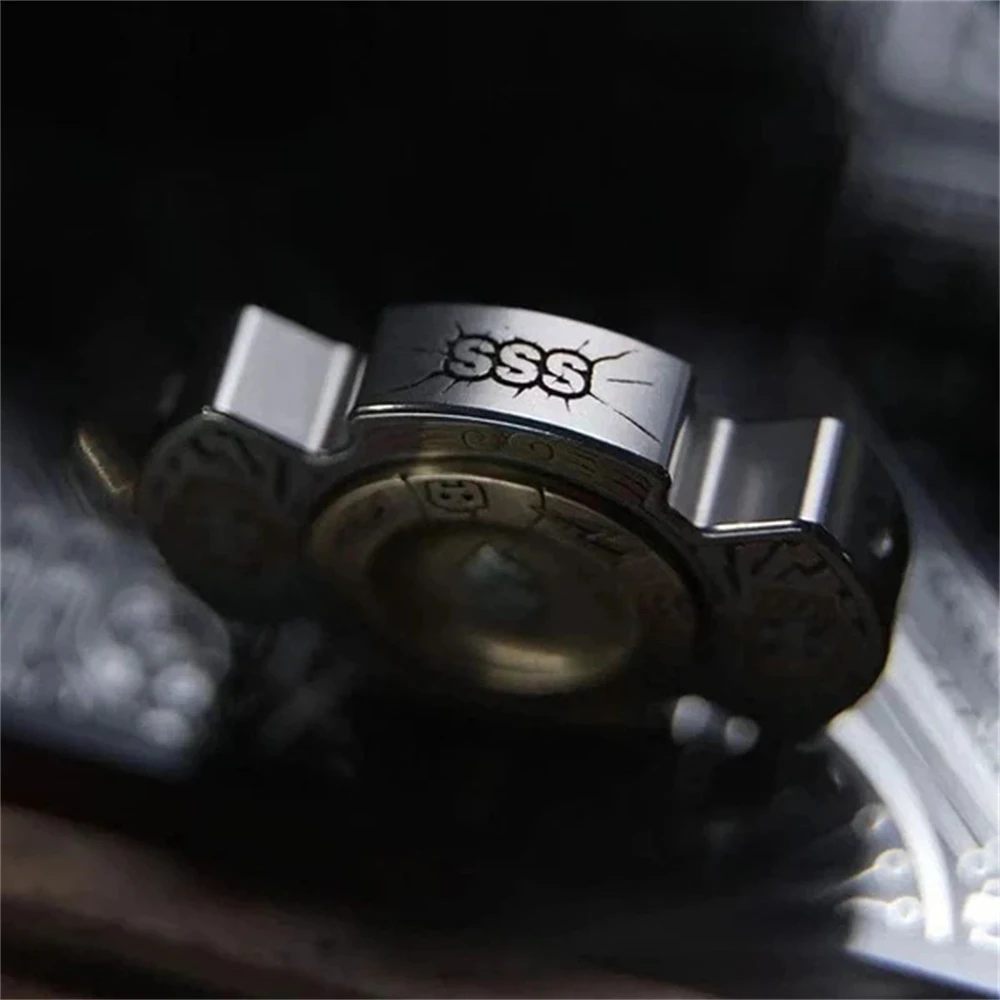 Medalha sss edc fidget slider spinner metal anti estresse brinquedos para adultos crianças tdah alívio da ansiedade foco sensorial brinquedos inquietos