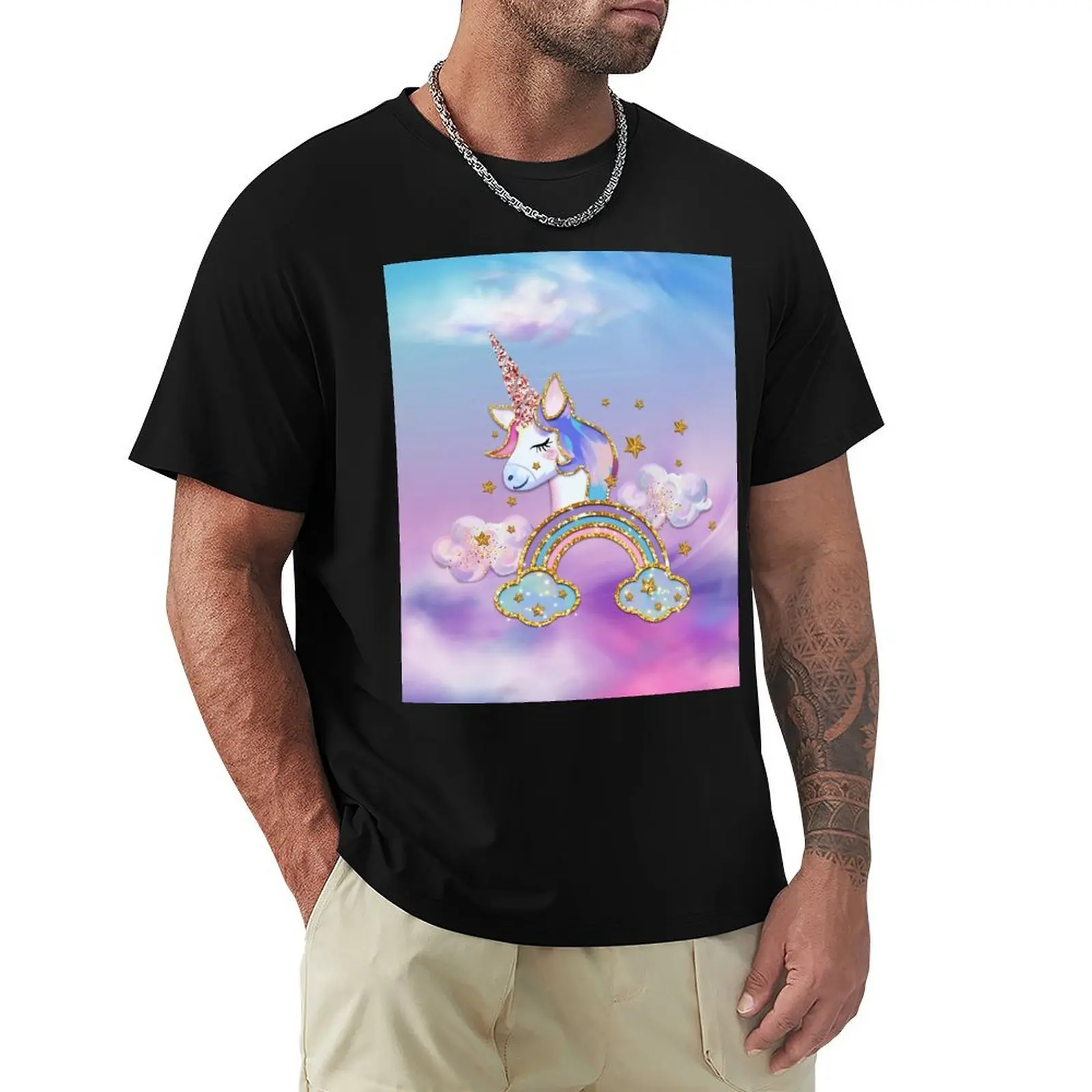

Rainbow Unicorn and Rainbow T-Shirt tshirts personalised plus sizes mens designer clothes