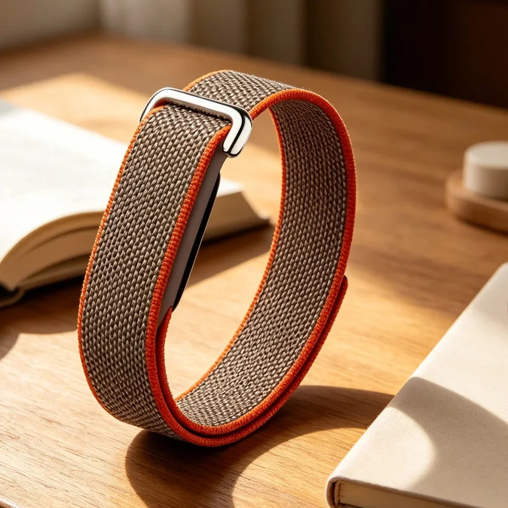 Metallgehäuse + offizielles Nylon-Schlaufenarmband für Google Fitbit Air Sports, atmungsaktives Armband, Google Fitbit Air-Zubehör – Detail 1