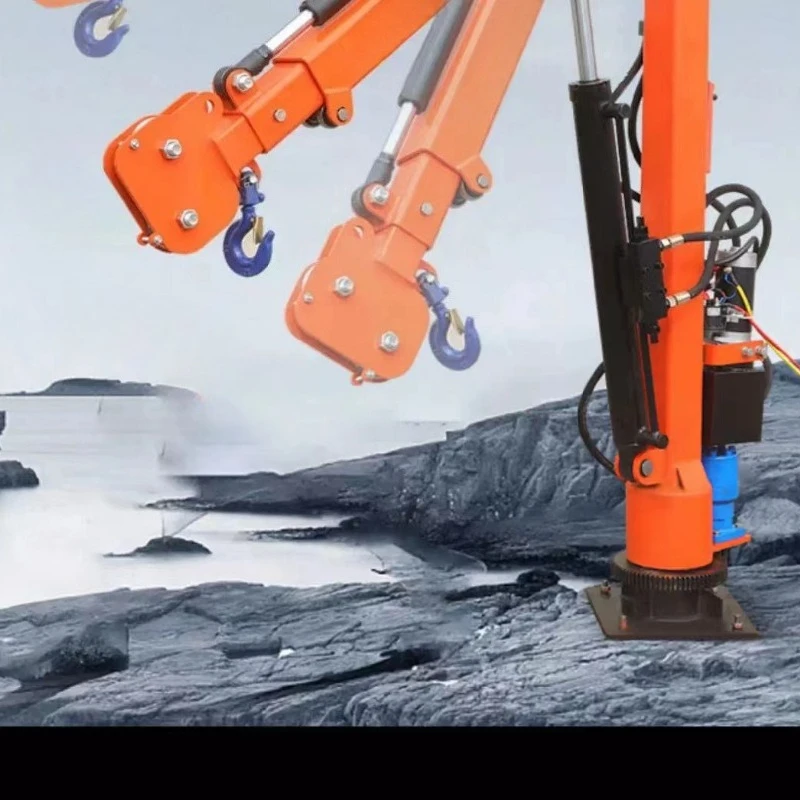 All-electric hydraulic truck crane, telescopic rotary small crane